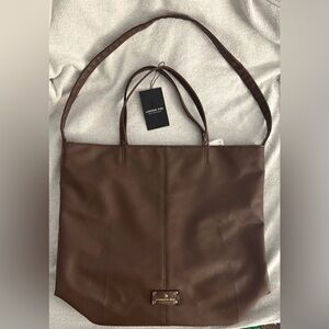 London Fog Chocolate Brown Laptop Tote Bag